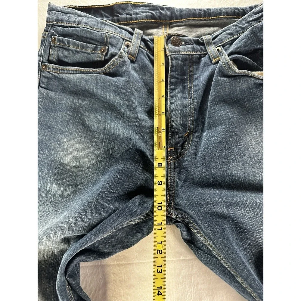 Levis 505‎ Mens 32x32 Jeans Regular Fit Straight Leg Relaxed Dark Wash Denim